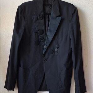 Libertine Vivienne Westwood Style Black Jacket Quirky Button Design  42 L